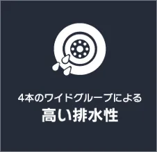高い排水性